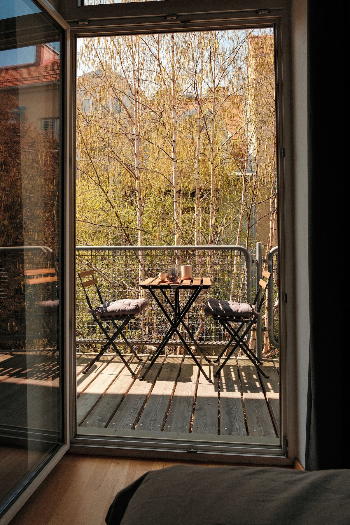 Balkon zum ruhigen Innenhof